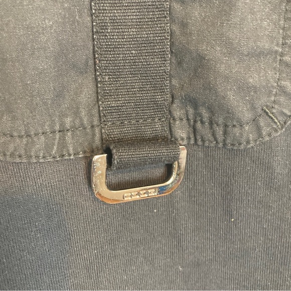 Coogi Australia Mens Button-Up Shirt Black Short Sleeve Shoulder Tabs Pockets XL - Picture 5 of 11